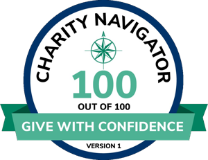 Charity Navigator, rated 100 out of 100